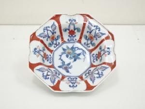 今泉今右衛門造　染錦草花文八角灰皿